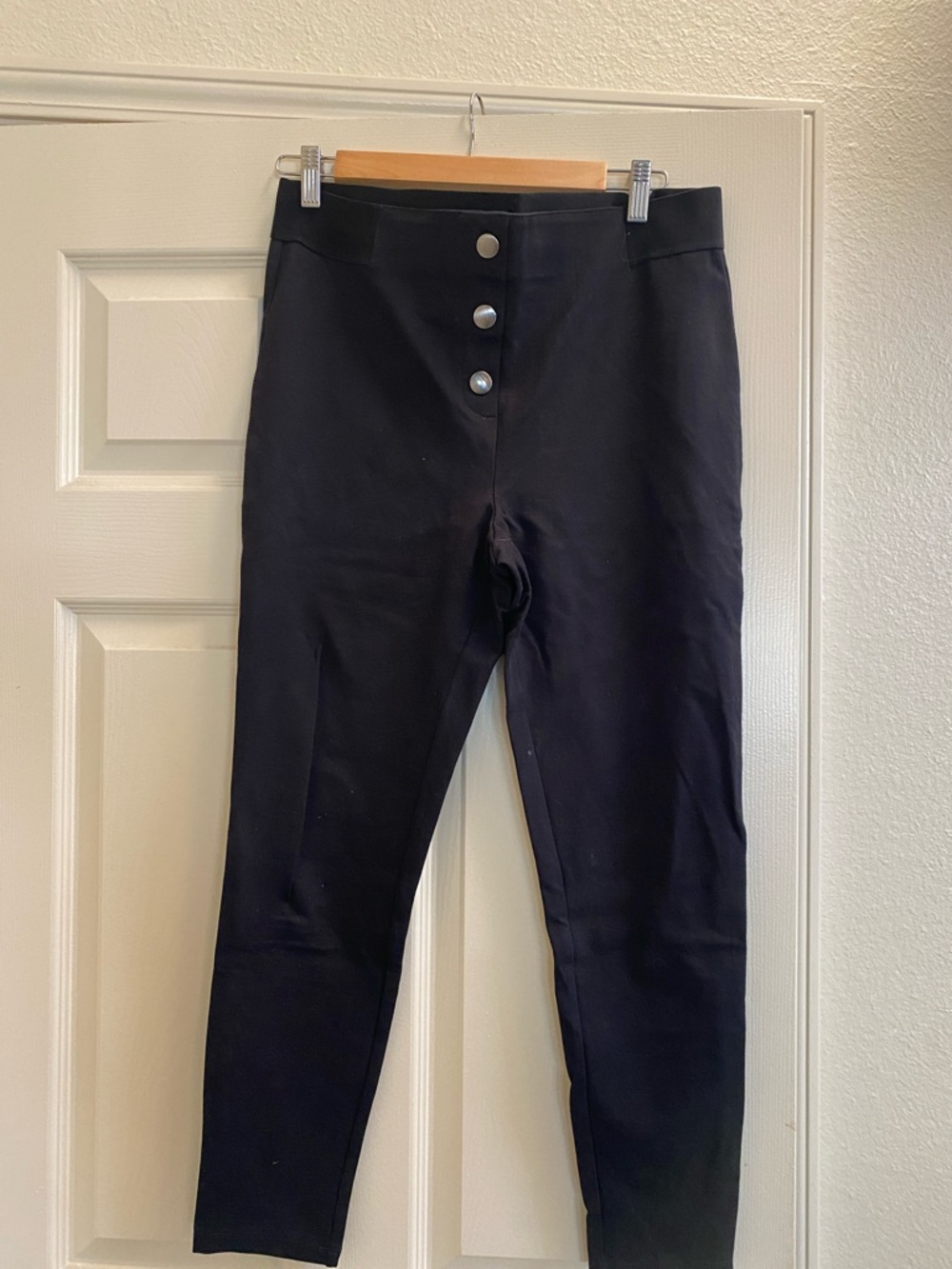 LOFT Black Stretch Knit Top